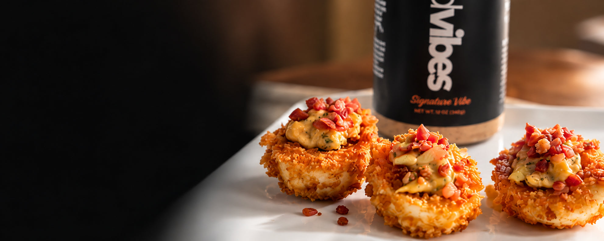Crispy appetizers served with SZND Vibes sauce