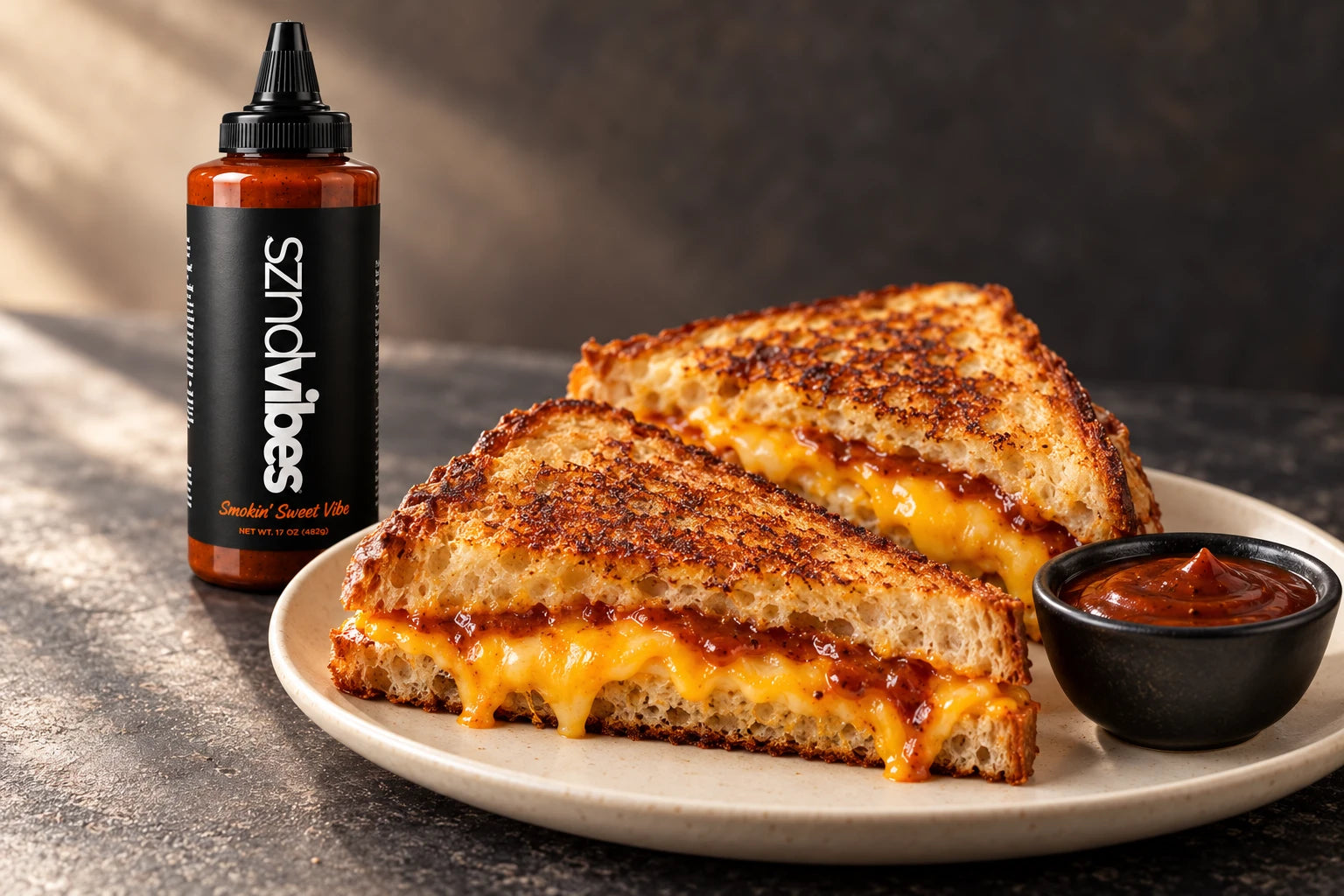 Smokin’ Sweet grilled cheese